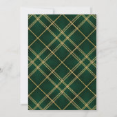Luxury Emerald Tartan Plaid Christmas Party 招待状 (裏面)