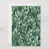 Luxury Eucalyptus Greenery Gold Botanical Frame 招待状 (裏面)