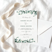 Luxury Eucalyptus Greenery Wedding Invitation 招待状