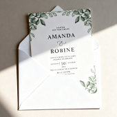Luxury Eucalyptus Greenery Wedding Invitation 招待状