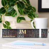Luxury Executive Monogram Premium Leather  デスクネームプレート