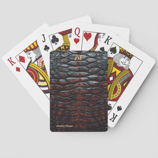 Luxury Executive Monogram Premium Leather トランプ (裏面)