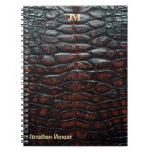 Luxury Executive Monogram Premium Leather ノートブック (正面)