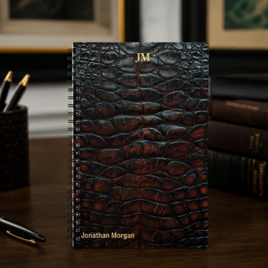Luxury Executive Monogram Premium Leather ノートブック