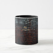 Luxury Executive Monogram Premium Leather  マグカップ (中央)