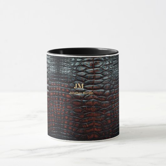 Luxury Executive Monogram Premium Leather マグカップ (中央)