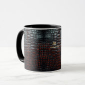 Luxury Executive Monogram Premium Leather マグカップ (正面左)
