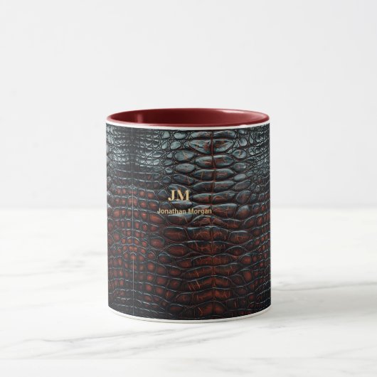Luxury Executive Monogram Premium Leather マグカップ (中央)