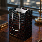 Luxury Executive Monogram Premium Leather ミディアムペーパーバッグ