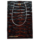 Luxury Executive Monogram Premium Leather ミディアムペーパーバッグ (正面)