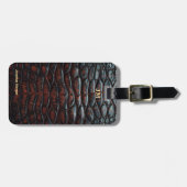 Luxury Executive Monogram Premium Leather ラゲッジタグ (正面横)