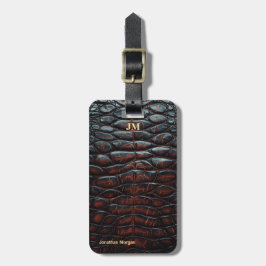 Luxury Executive Monogram Premium Leather ラゲッジタグ