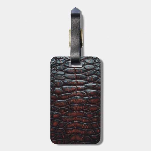 Luxury Executive Monogram Premium Leather ラゲッジタグ (裏面縦)