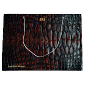 Luxury Executive Monogram Premium Leather ラージペーパーバッグ (正面)