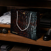 Luxury Executive Monogram Premium Leather ラージペーパーバッグ