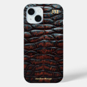 Luxury Executive Monogram Premium Leather Case-Mate iPhoneケース (裏面)
