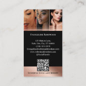 Luxury Eye Lashes Extensions Arch Photo Black Pink 名刺 (裏面)