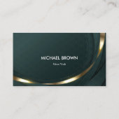 Luxury Fashion Boutique Dark Green Gold  名刺 (裏面)