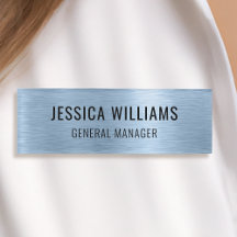 Luxury Faux Brushed Blue Steel Professional Modern