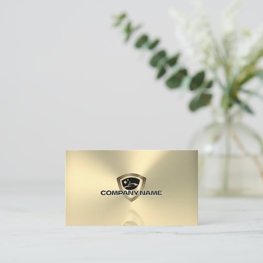 Luxury faux gold metallic style logo automotive 名刺 (スタンド正面)