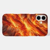 Luxury Fiery Molten Lava Phone Case Glowing Orange Case-Mate iPhoneケース (裏面 (横))