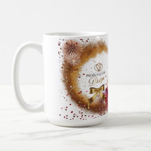 Luxury Fireworks of Love Romantic Classic Mug 15  コーヒーマグカップ (左)