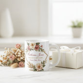 Luxury Floral 90th Birthday Commemorative コーヒーマグカップ