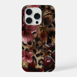 Luxury Floral Aesthetic Phone Case iPhone 15 Proケース