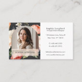 Luxury Floral Arch Photo Stylish Interior Designer 名刺 (正面)