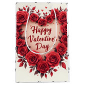 Luxury Floral Beautiful Love Modern Collection ミディアムペーパーバッグ (正面)