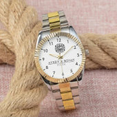 Luxury Floral Monogram Letters with Couple's Names 腕時計