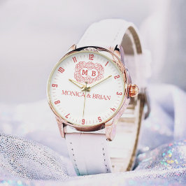  Luxury Floral Monogram Timepiece for Him & Her 腕時計