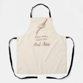 Luxury Floral Nail Artist Business エプロン (正面)