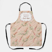 Luxury Floral Nail Artist Business エプロン (正面)