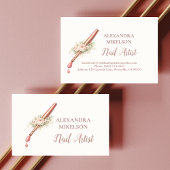 Luxury Floral Nail Artist Business 名刺