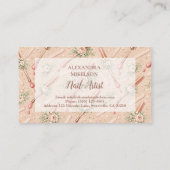 Luxury Floral Nail Artist Business 名刺 (裏面)