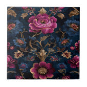 Luxury Floral Vintage Royal タイル (正面)