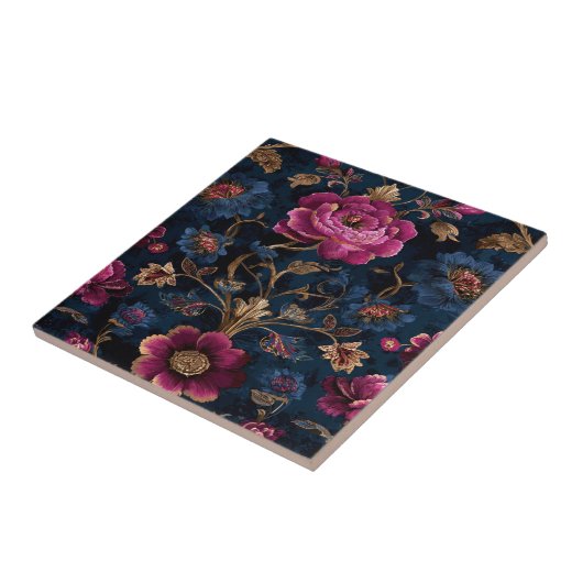 Luxury Floral Vintage Royal タイル (側面)