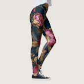 Luxury Floral Vintage Royal レギンス (右)