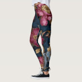 Luxury Floral Vintage Royal レギンス (左)
