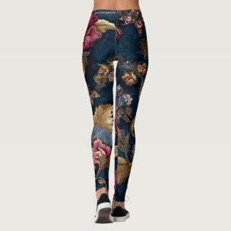 Luxury Floral Vintage Royal レギンス