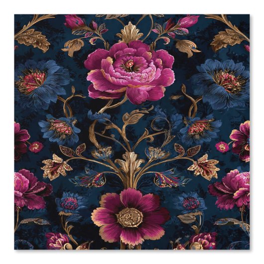 Luxury Floral Vintage Royal 壁紙 (正面)