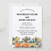 Luxury Floral Wedding Invitation – Customizable 招待状 (正面)
