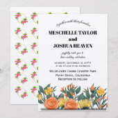 Luxury Floral Wedding Invitation – Customizable 招待状 (正面/裏面)