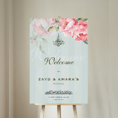 Luxury Floral Wedding Welcome Acrylic Sign アクリルサイン