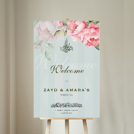Luxury Floral Wedding Welcome Acrylic Sign アクリルサイン