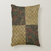 Luxury Flowers and Gold Pattern ,Gold Black Red  アクセントクッション (正面(垂直))