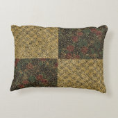 Luxury Flowers and Gold Pattern ,Gold Black Red  アクセントクッション (裏面)