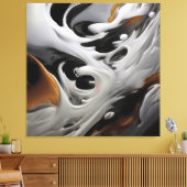 Luxury Fluid Art キャンバスプリント (インサイチュ (リビング))