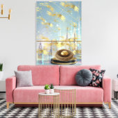 Luxury Foil Easter Card Poster キャンバスプリント (インサイチュ (リビング))